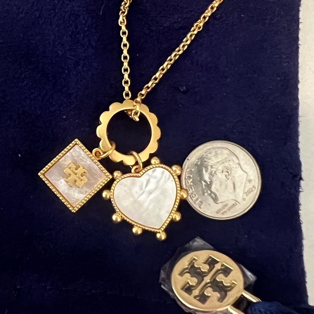 Tory Burch Heart & Square Necklace - Picture 6 of 16